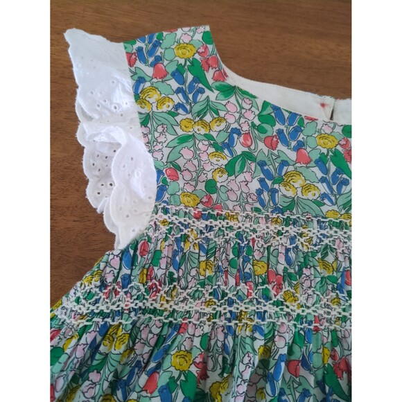 Mini Boden Girls Flutter Sleeve Liberty Floral Smocked Dress size 8/9 EUC - Picture 5 of 10